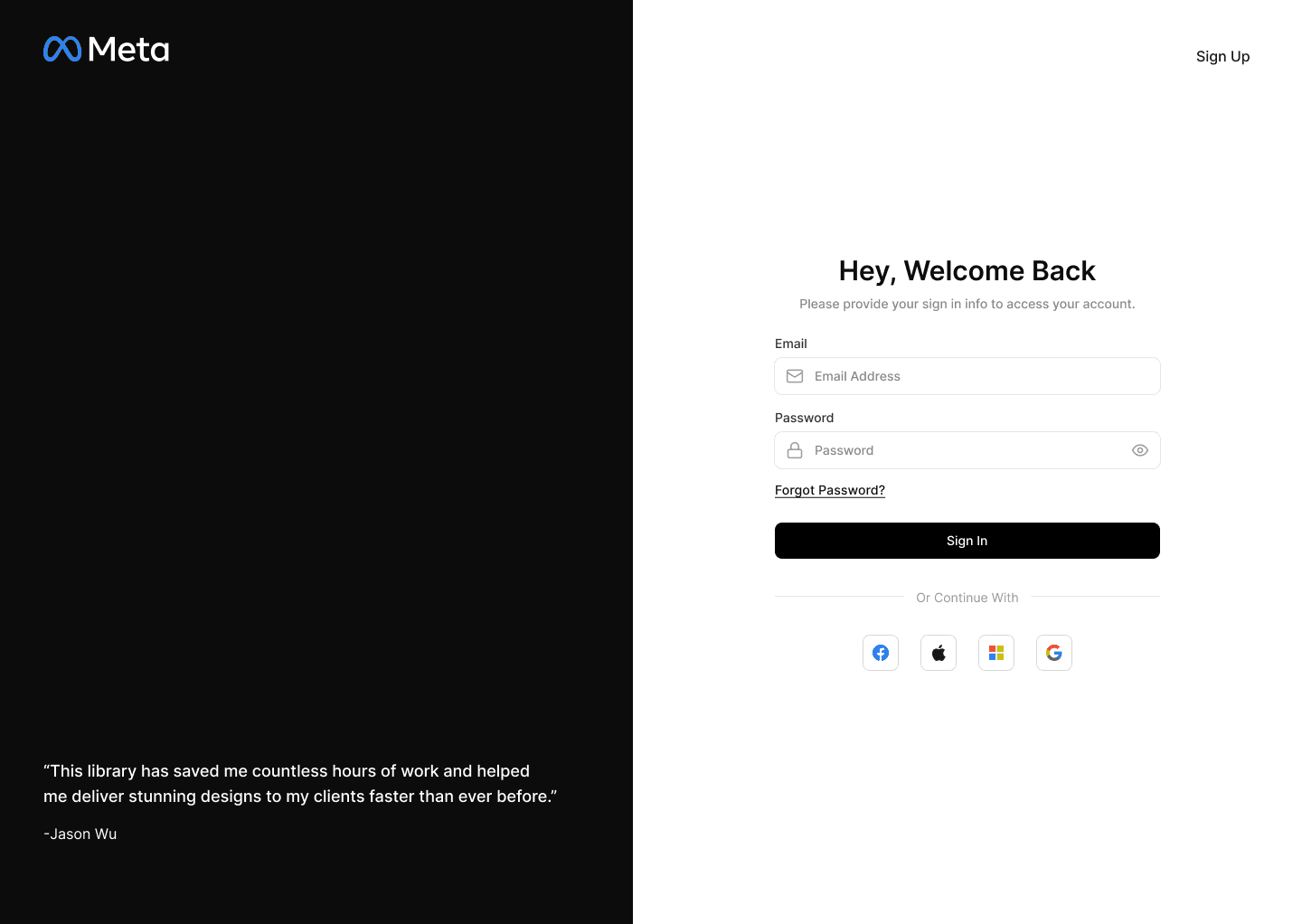 Login template