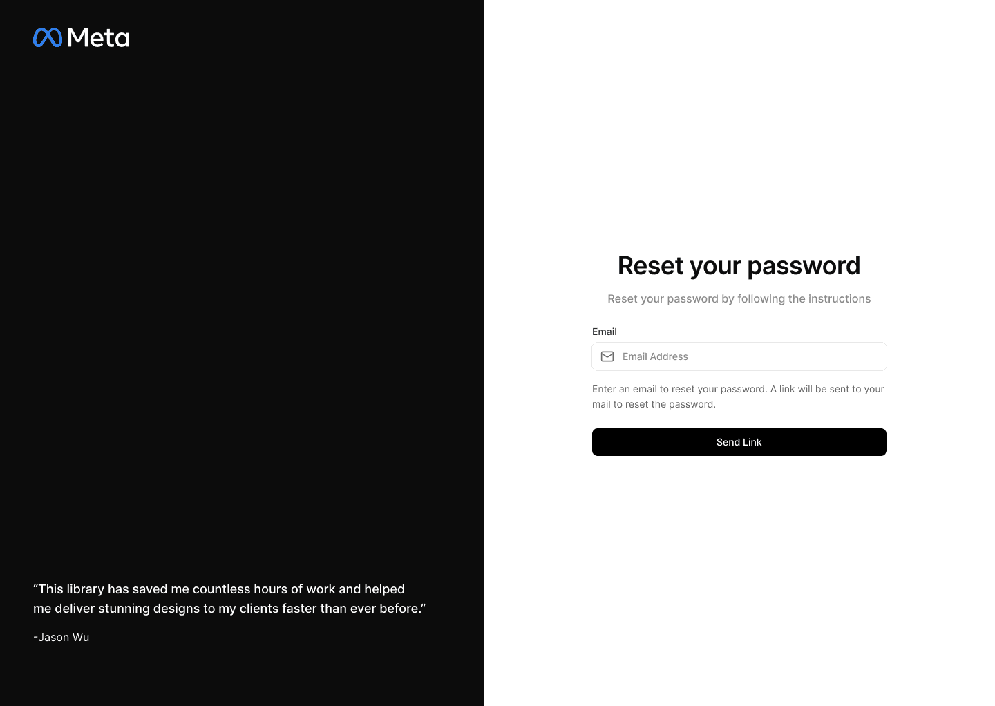 Reset Password template